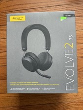 Jabra Evolve2 75 Wireless PC Headset with 8-Microphone Technology - Dual Foam St