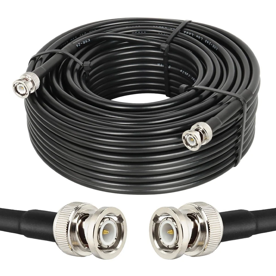 High-Performance 100ft BNC Male Coaxial Cable - Ideal for RF and Oscilloscope - Image 3 of 4