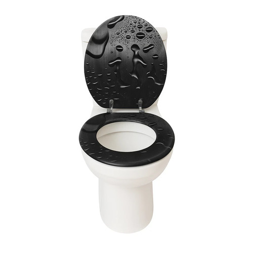 18" UNIVERSAL BATHROOM MDF WC TOILET SEAT NOVELTY EASY FIT +FITTINGS WOODEN W/C - Picture 203 of 456