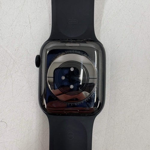 Unlocked Apple Watch Series 7 45MM Midnight Aluminum Black Sport Band MKJ73LL/A - Photo 6 sur 7