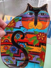 Piatto portagioie gatto Laurel Burch floreale felino Royal Doulton Franklin come nuovo