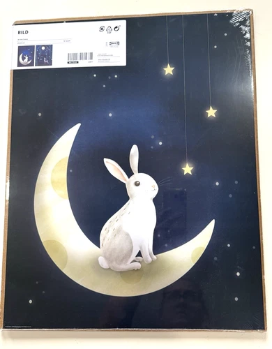 2 Pack IKEA Bild Poster Moon Bunny Deer Stars Kids Posters 16 1/4" x 20"