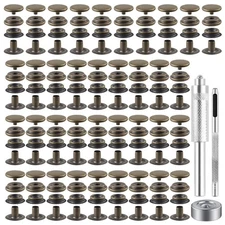 128 Pieces (32 Sets) Leather Snap and Fastener Kit Tool 5/8 inches (15mm) Snaps