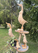 Holzenten Verschiedener Art Gartendekoration ...