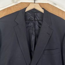 Brooks Brothers Blazer Mens 46L Navy Blue 2 Button Gold Accents 100 Wool Jacket