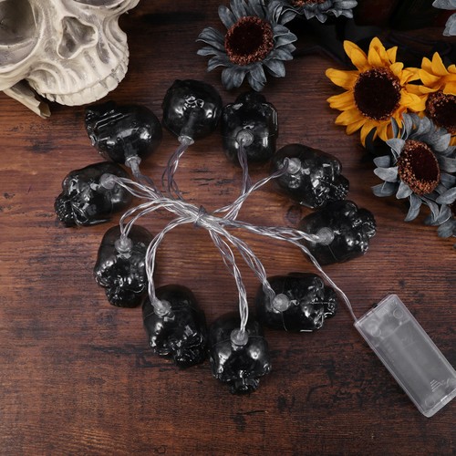 1.5M 10LEDs Halloween Battery Power Fairy Lights Skull Holiday String Lights - Picture 11 of 11