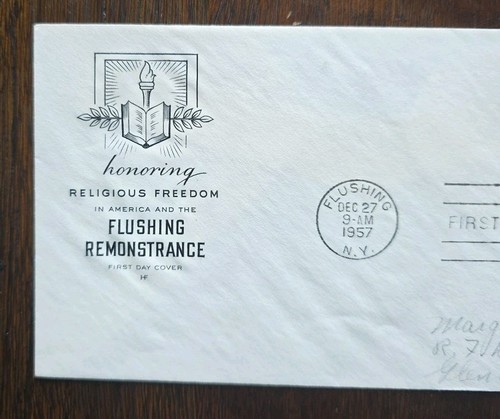 US FDC # 1099 Honoring Religious Freedom In America 1957. - Picture 3 of 6