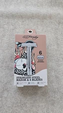 ED HARDY - Stainless Steel Razor & 6 Blades-Ultimate Precision-Close Shave-Gift