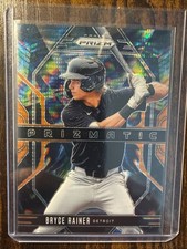 2025 Panini Prizm - Prizmatic, Bryce Rainer #22 Orange Pulsar Prizm /399 (RC)