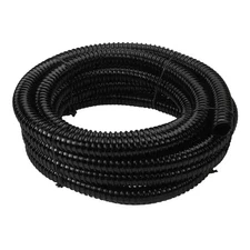 New 1" x 20 Ft Corrugated Tubing – Pond Pump Hose, Flexible, Kink-Free, Black