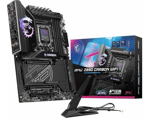 MSI MPG Z890 CARBON WIFI, Intel Z890, S 1851, DDR5, PCIe 5.0, 5x M.2, 5 + 2.5G L - 第 1/7 張圖片