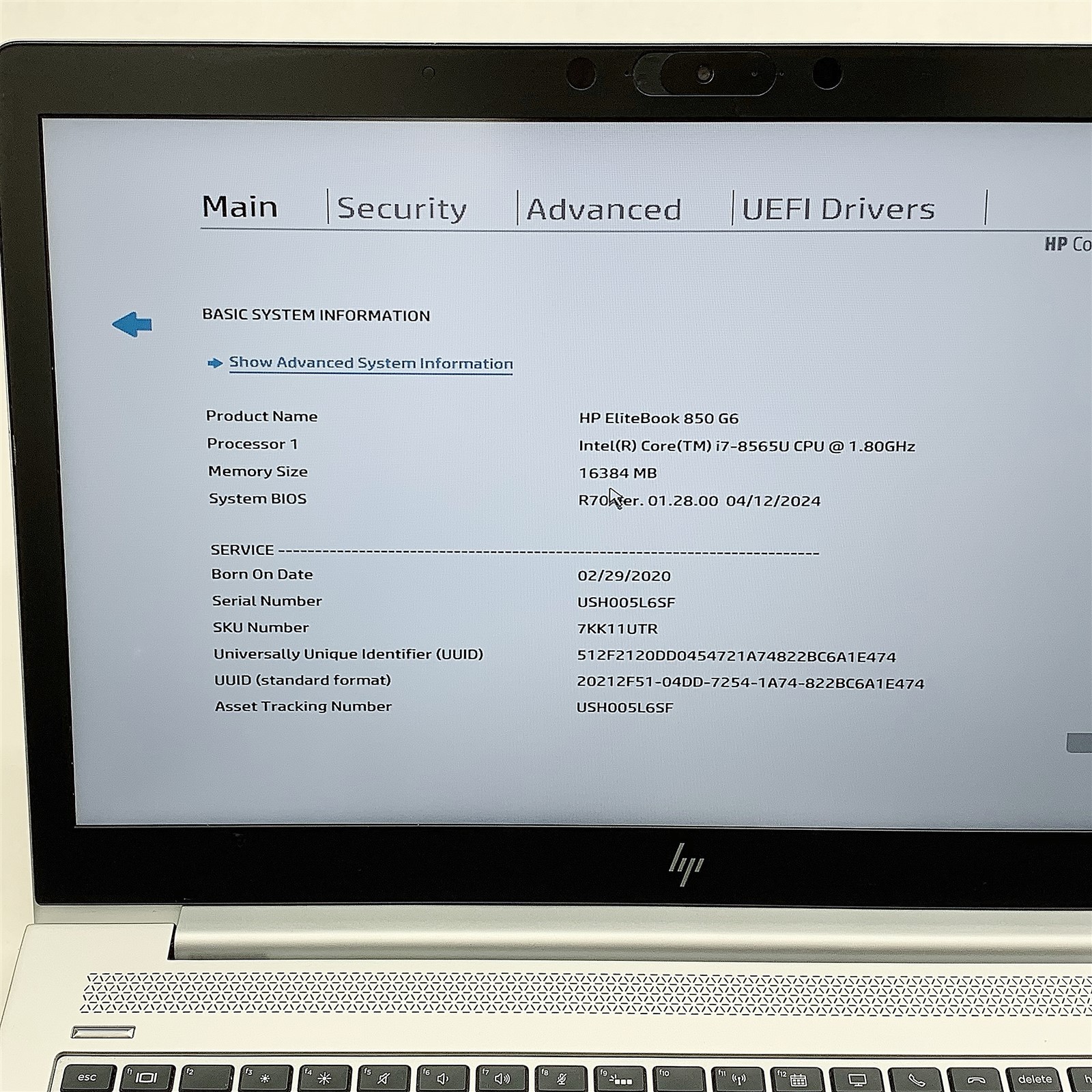 HP EliteBook, 15.6-Inch Laptop, with Intel Core i7 8th Gen., Windows 11 Home