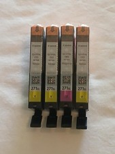 Lot of 4 New Genuine Canon 271XL Magenta  Yellow High Yield Ink Cartridges