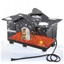 Heated Cat House for Outside - Weatherproof Large Outdoor Cat Shelter with Ro...