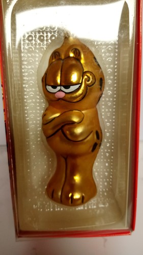 GARFIELD THE CAT Glass Christmas Ornament Kurt Adler (NIB) - Picture 2 of 4