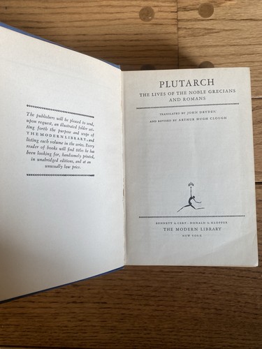 PLUTARCH The Lives of the Noble Grecians and Romans by John Dryden Modern Librar - Picture 6 of 22