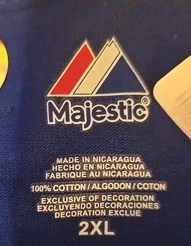 Camiseta Majestic Texas Rangers Serie Mundial 2010 Azul Para Hombre 2XL Con Cordón - Imagen 4 de 11
