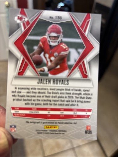 2025 Panini Phoenix - Rookies Jalen Royals #156 Silver Autographs /199 (AU, RC) - Picture 3 of 3