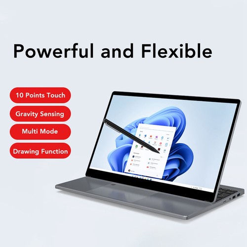 15.6 Inch Laptop Touch Display 12GB DDR5 RAM G Sensor RGB Keyboard 5800mAh - Picture 18 of 24