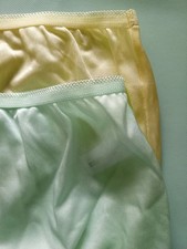  2 Vtg UNDERSCORE Shiny Nylon Full Rise Panties size S/5 NWOT Women's Underwear