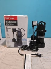 Everbilt 1/3 HP Submersible Sump Pump W/ Vertical Float Switch Aluminum HDSP33V