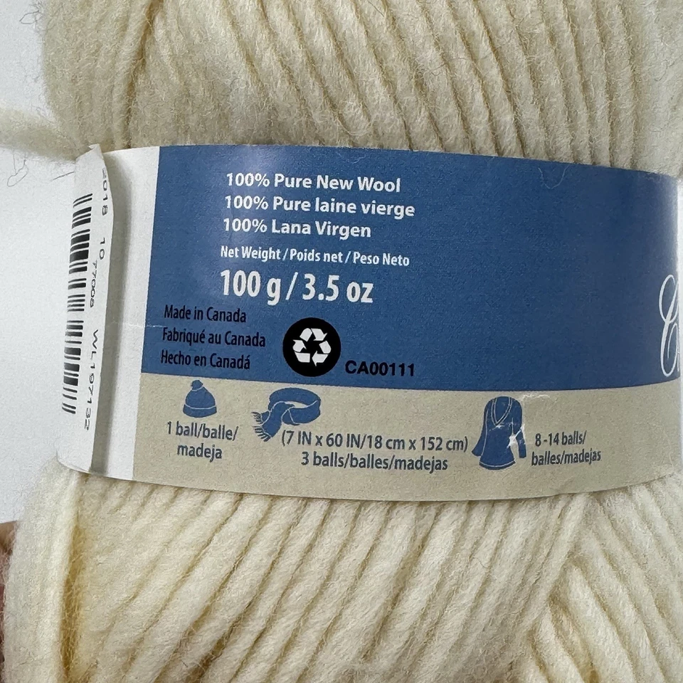 Patons Classic Wool Roving Yarn 100g 100% Pure New Wool White Cream Aran - Image 4 of 4