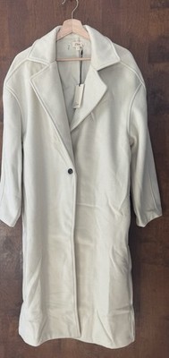 Elan Size Large Off White Long Coat Women s NWT New with Tags