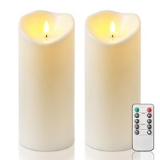4x9 Outdoor Waterproof Flameless Candles with Timers and Remote Control,