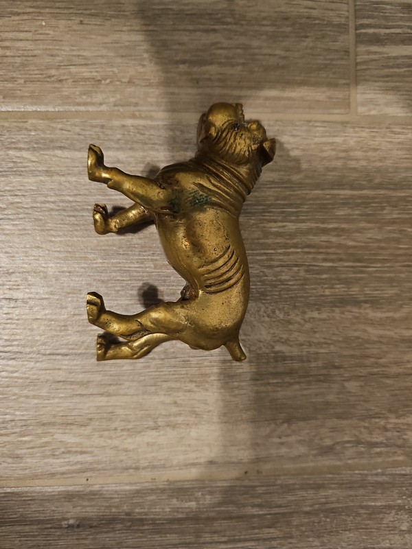 MACK TRUCKS Bronze English Bulldog Dog Figurine Collectible Sculpture 