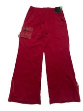 JEAN de MARITHE  FRANCOIS GIRBAUD SMALL REDWOOD RED CARGO/JOGGER PANTS 23Y641