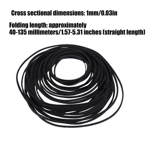60PCS For Cassette Player Recorder Repair Replacement Square Rubber Drive Belt - Picture 7 of 12