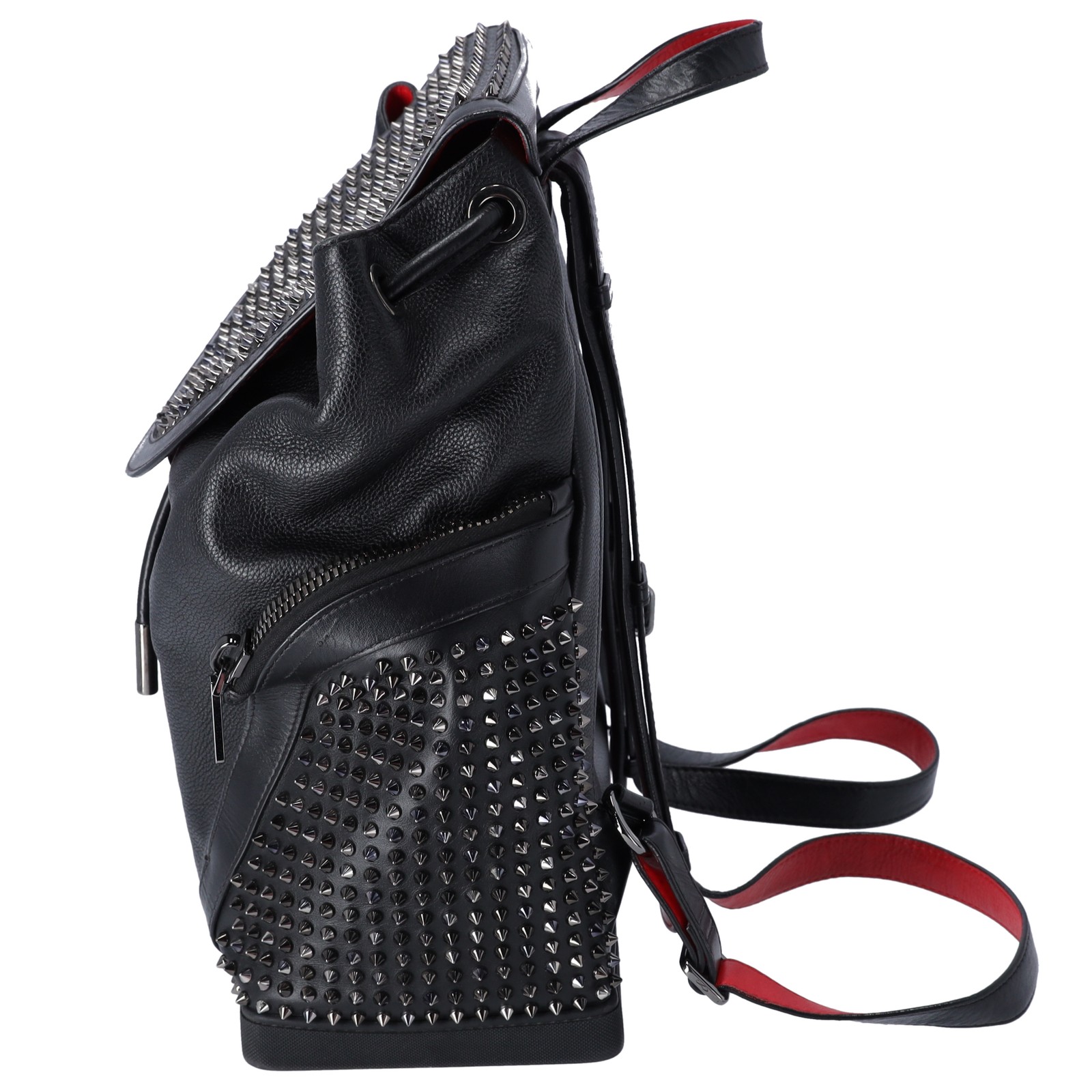 Christian Louboutin Explorafunk Backpack Black Red Leather Studded image 2