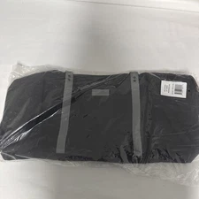 BELLA RUSSO 24” Canvas Weekender Bag Duffle Gym Travel Bag Black/Gray NWT