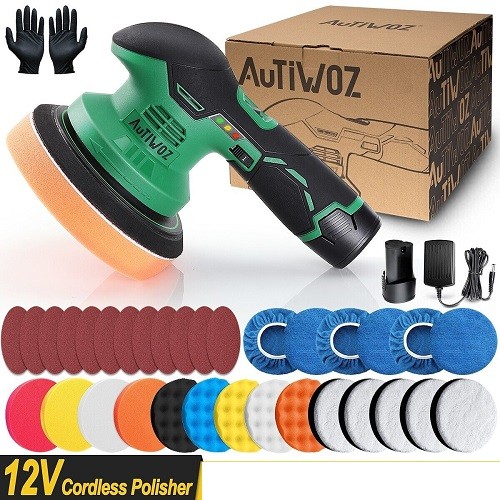 Cordless 12V Car Polisher Buffer Sander Dual Action Mini Polishing Machine 6"US