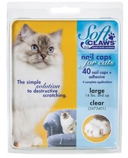 Cat, Soft Claws Nail Caps for Cats Clear Large