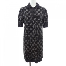 Authentic Gucci GUCCI Lamé GG Jacquard Polo Dress 678437 XKB54 Dress #270-0...