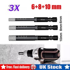 6mm 8mm 10mm Diamond Tipped Dry Drill Bits Set For Porcelain Tile Ceramic Marble