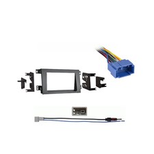 Fits Honda Ridgeline 2005-2008 Double DIN Harness Radio Dash Kit - Gray