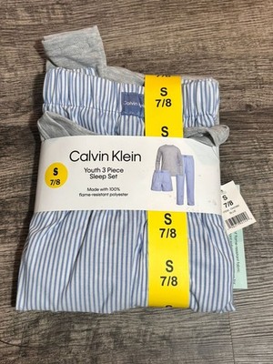 Calvin Klein Youth 3-Piece PJ Set, S 7/8