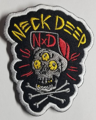 Neck Deep Alternative/Indie Embroidered pink Patch approx 2.5x3''