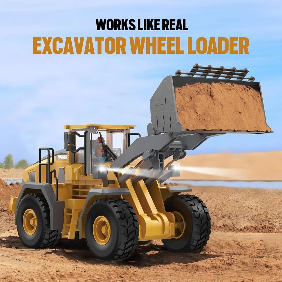 Rechargeable RC Wheel Loader - 9-Channels, Realistic Design - Image 4 of 4