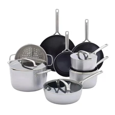 GreenPan GP5 Vista 5-Ply Stainless Steel Ceramic Nonstick 12-Piece Cookware Set
