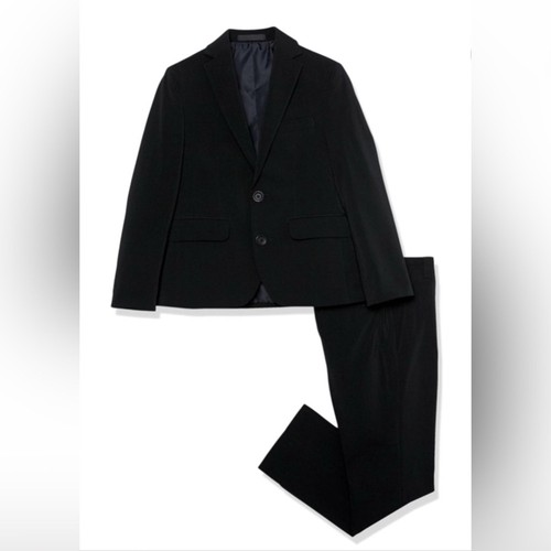 Kenneth Cole Reaction Classic 2pc Black Suit For Boys Slim Fit Sz 14