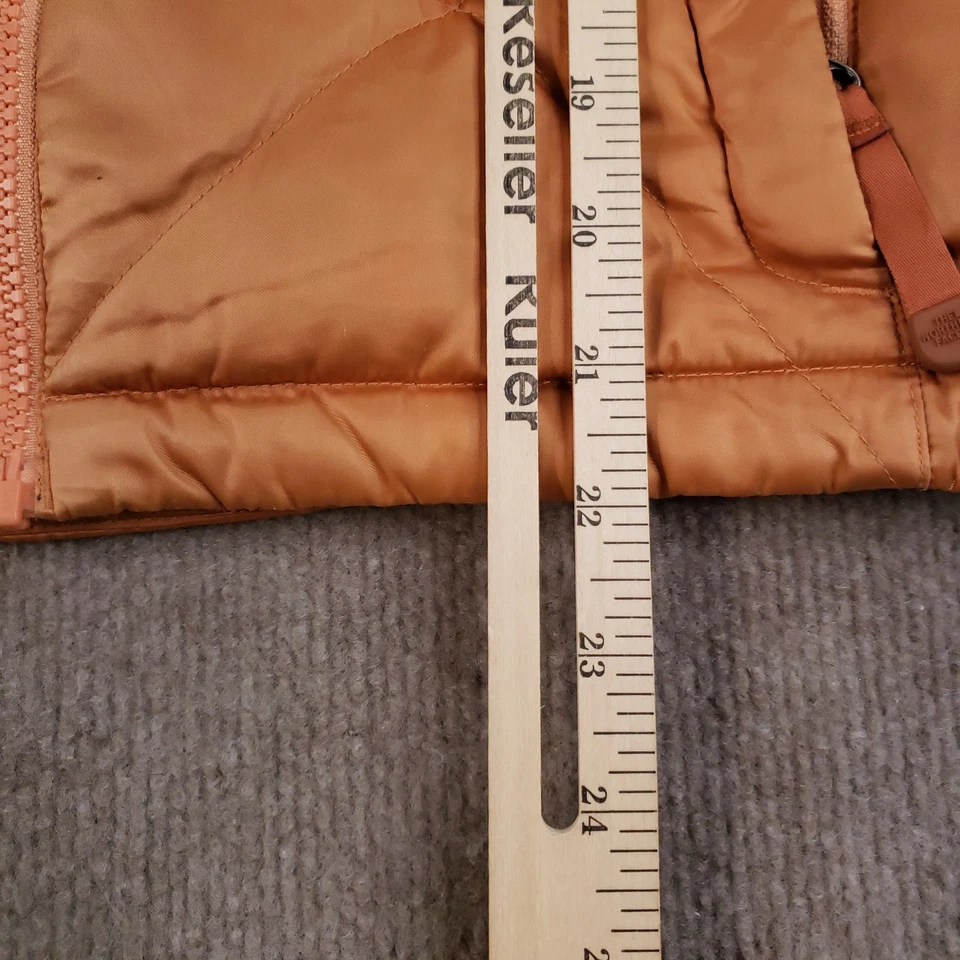 Chaqueta North Face para mujer XS naranja 550 plumón acolchado acolchado acolchado cremallera completa abrigo ZZ Foto 4 de 4