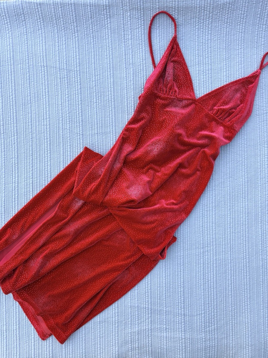 fredericks of hollywood red dress Vintage Red Dress By Fredericks Of Hollywood Body Con Style Size Large