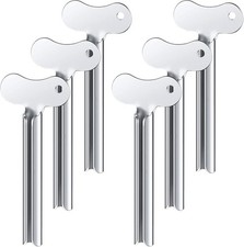 ZOCONE Toothpaste Squeezer, 6pcs Metal Tube Squeezer Key Stainless Silver