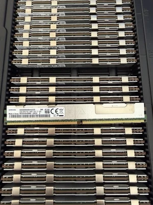 Samsung VLP (1x32GB) PC4-19200T 2Rx4 RDIMM 2400MHZ DDR4 SERVER M392AK50BM0-CRC0Y - Image 1 of 3