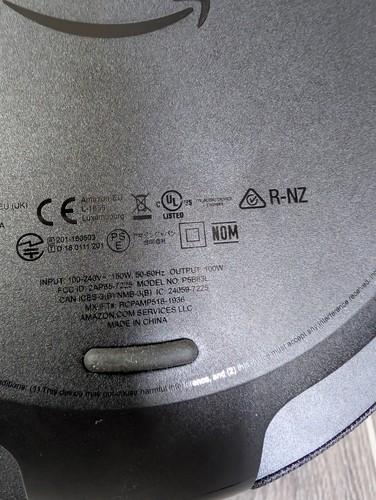 Amazon P5B83L 100W Echo Sub Wireless Speaker Charcoal Loose Power Cord - Bild 5 von 5