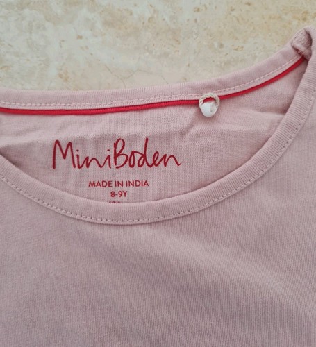Mini Boden Girls Applique Short SLEEVE COTTON TOP AGE 8-9 YEARS BRAND NEW G7 - Imagen 3 de 4