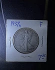 1937s Walking Liberty Half Dollar Silver United States Coin